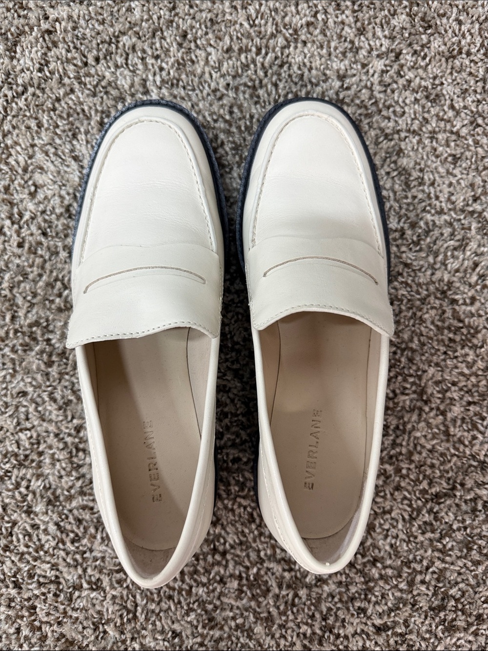 Everlane White Leather Women’s Penny Loafers